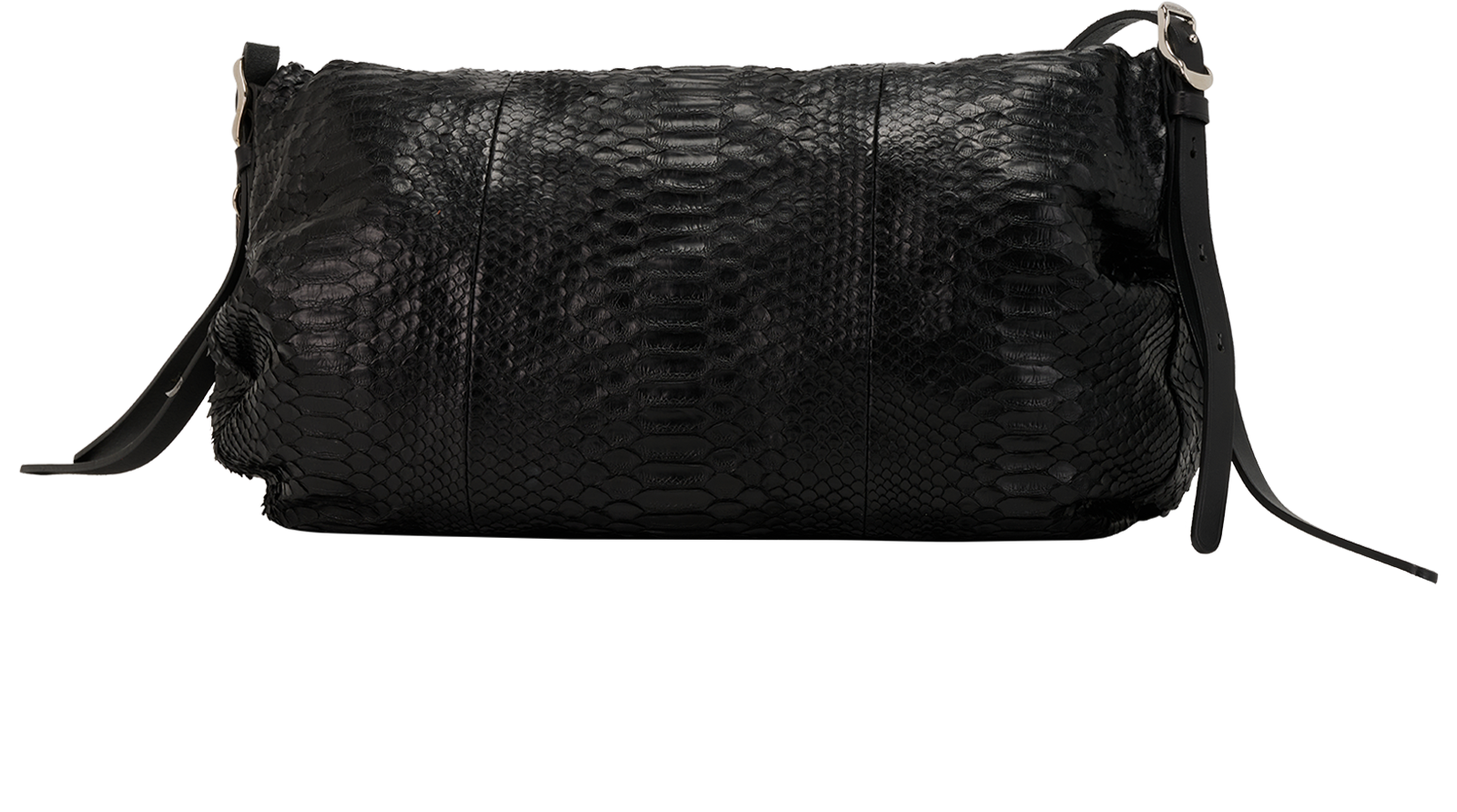 Oversized Satchel, &pound;250, Handbags, Black, Leather, Back view